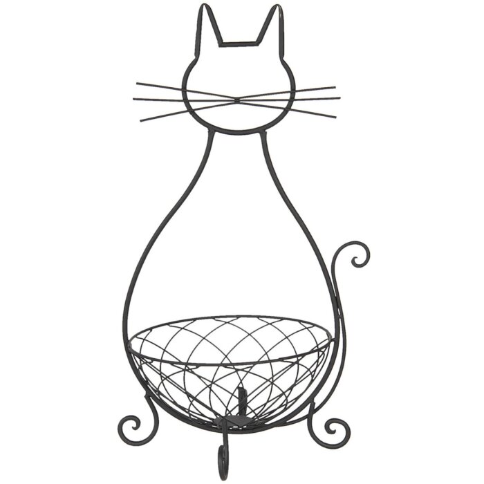Cestino in ferro Cat 6Y3182 marrone 31x25x55 cm