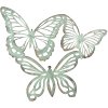 Decorazione murale Farfalle 6y3184 verde angosciato 53x45 cm