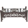 Ciotola per animali 6Y3198 nero - marrone 28x15x13 cm