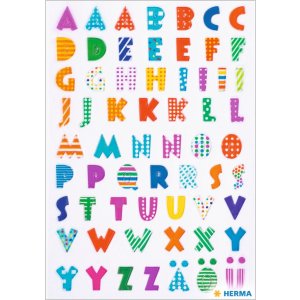 lettere adesive herma, pietra in rilievo multicolore