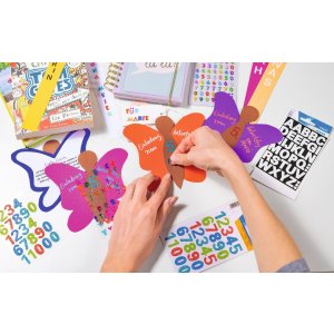 lettere adesive herma, pietra in rilievo multicolore
