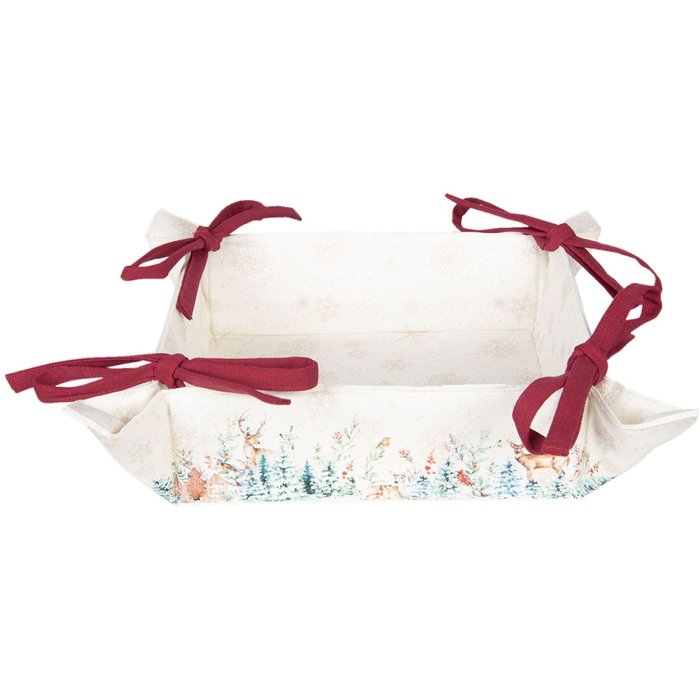 Cestino per pane DCH47 multicolore 35x35x8 cm
