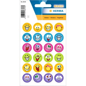 herma magic sticker faces, mica foil
