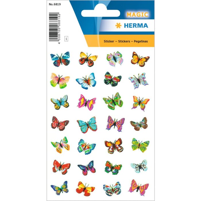 herma stickers farfalle magiche, mica foil