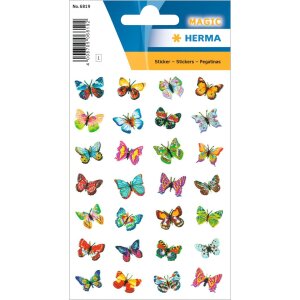 herma stickers farfalle magiche, mica foil