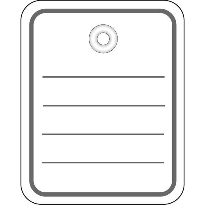Etichetta per merce in pezzi 40x50 mm con occhiello in plastica 1000 pz.