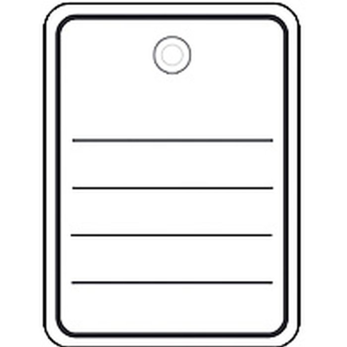 Etichetta per merce in pezzi 40x50 mm con occhiello - filo in plastica 1000 pz.