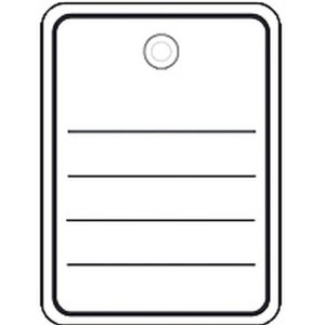 Etichetta per merce in pezzi 40x50 mm con occhiello -...