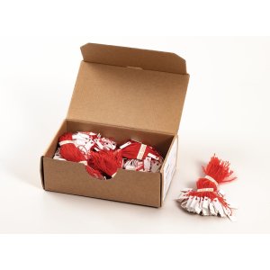 Etichette da appendere 7x15 mm con filo rosso 1000 pz.
