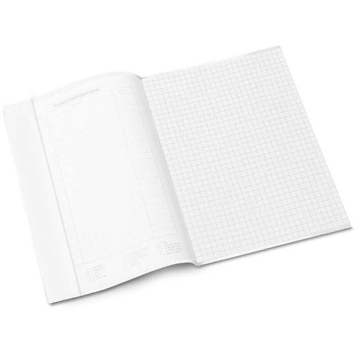 Copertina del quaderno PP A5 rivestito-bianco
