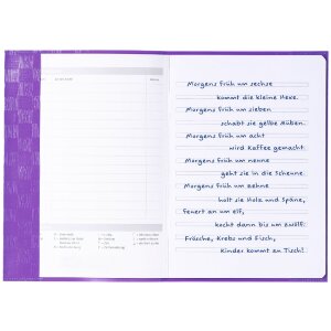 Copertina del quaderno PP A5 rivestita-viola