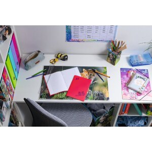 Copertina per quaderno PP A5 trasparente-rosso