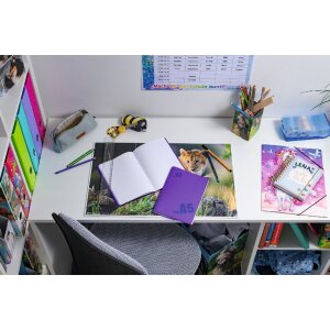 Copertina per quaderno PP A5 trasparente-viola