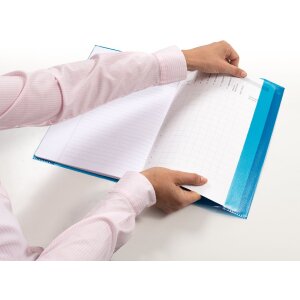 Copertina per quaderno PP A4 trasparente-blu