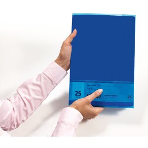 Copertina per quaderno PP A4 trasparente-blu