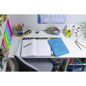 Copertina per quaderno PP A4 trasparente-blu