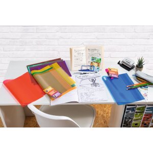 Copertina per quaderno PP A4 trasparente-arancione