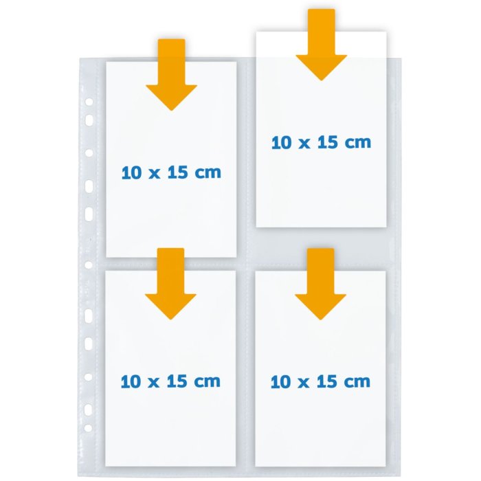 Buste fotografiche 100 x 150 mm alte 250 buste bianche
