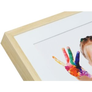 Cornice con passepartout in legno naturale S67WH