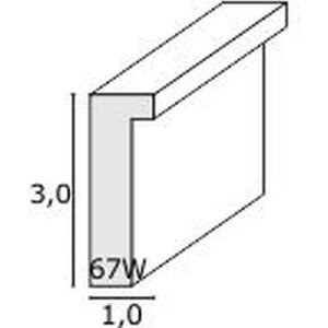 Cornice con passepartout in legno naturale S67WH