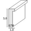 Cornice con passepartout in legno naturale S67WH