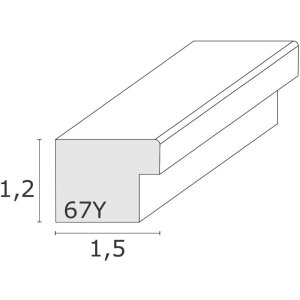 S67YD Cornice in legno argentato da 10x10 cm a 20x20 cm