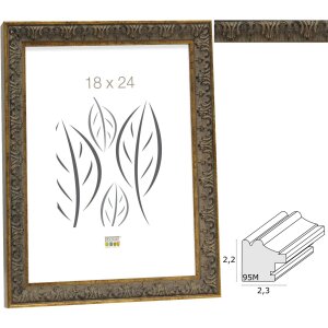 Cornice per foto in plastica grigio-oro S95MA