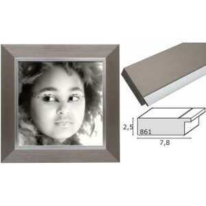 Cornice per foto in plastica argento S861D