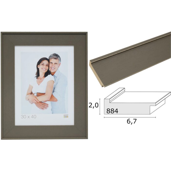 Cornice per quadri in legno tortora S884S