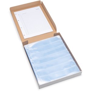 Manicotti negativi, trasparenti, per strisce 7 x 5, 100 pezzi.