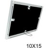 S021D1 Cornice da galleria in alluminio color argento per 2 foto 10x15 cm