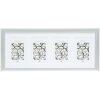 S021D1 Cornice da galleria in alluminio color argento per 4 foto 10x15 cm