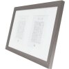 S021D7 Cornice da galleria in alluminio grigio per 2 foto 10x15 cm