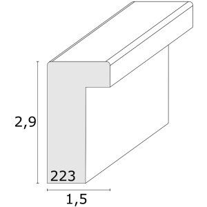 S223K2 Cornice in legno nero per incorniciare oggetti 30x30 cm
