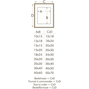 S223K7 Cornice in legno grigio per incorniciare oggetti 30x30 cm