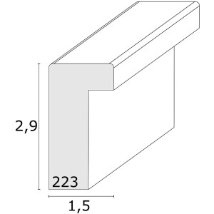 S223K7 Cornice in legno grigio per incorniciare oggetti 30x30 cm