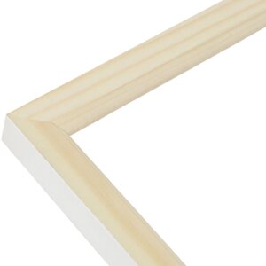 S233H1 Cornice in legno di colore naturale con bordo esterno bianco 24x30 cm