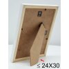 S233H1 Cornice in legno di colore naturale con bordo esterno bianco 24x30 cm
