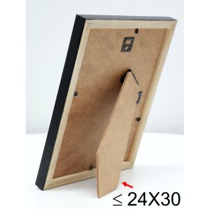S233H2 Cornice in legno di colore naturale con bordo esterno nero 9x13 cm