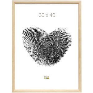 S233H2 Cornice in legno di colore naturale con bordo esterno nero 9x13 cm