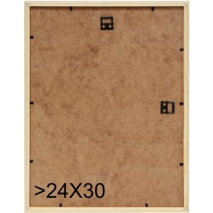 S233H2 Cornice in legno di colore naturale con bordo esterno nero 9x13 cm