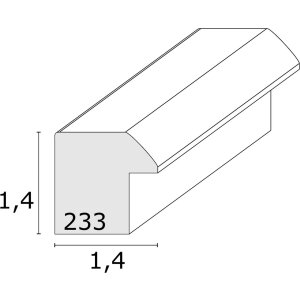 S233H2 Cornice in legno di colore naturale con bordo esterno nero 9x13 cm