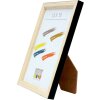 S233H2 Cornice in legno di colore naturale con bordo esterno nero 9x13 cm