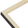 S233H2 Cornice in legno di colore naturale con bordo esterno nero 18x24 cm