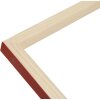 S233H4 Cornice in legno di colore naturale con bordo esterno rosso 18x24 cm