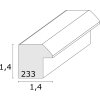 S233H4 Cornice in legno di colore naturale con bordo esterno rosso 18x24 cm
