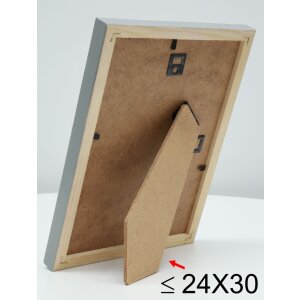 S233H7 Cornice in legno di colore naturale con bordo esterno grigio 20x28 cm