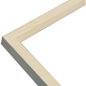 S233H7 Cornice in legno di colore naturale con bordo esterno grigio 24x30 cm