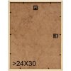 S233H7 Cornice in legno di colore naturale con bordo esterno grigio 24x30 cm