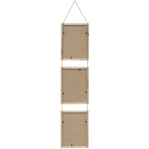 S233H7 Cornice in legno Galleria 3 foto 13x18 cm naturale-grigio